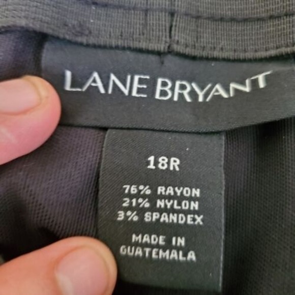 Lane Bryant Womens Pants Plus Size 18R The Allie Black Floral Ankle Tapered - Picture 5 of 6